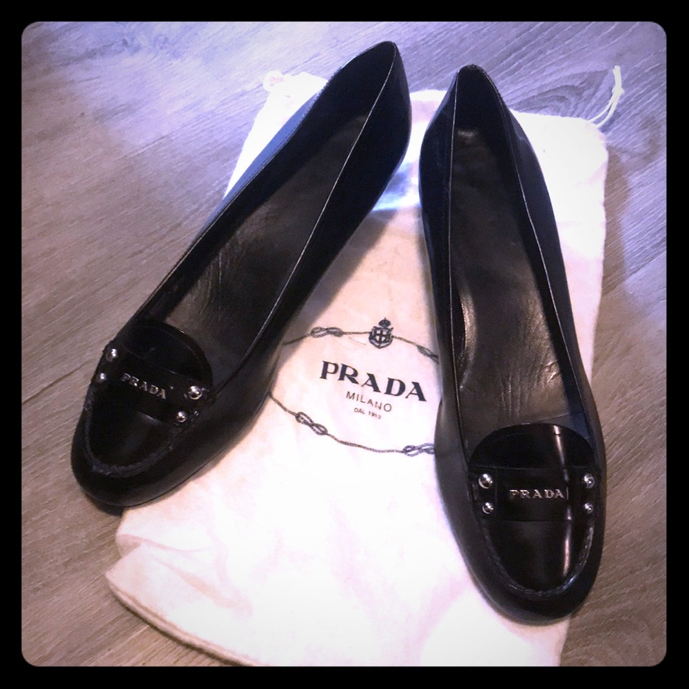 Prada Black Low Heel Loafer